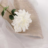 Dahlia Flower Stem Cream White 62cmH